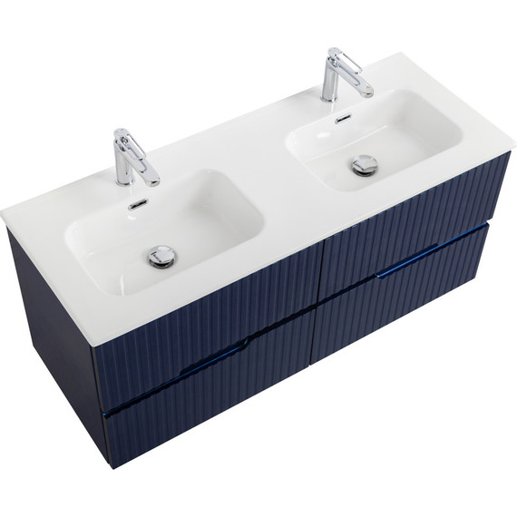 Тумба подвесная с раковиной Cezares DUET-N-1200-4C-SO-2-SPF-P 120 см (раковина CZR-8095-120-2) sapfiro - фото 5