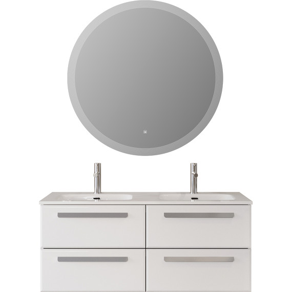 Тумба подвесная с раковиной Cezares ECO-CER-N-1200-4C-SO-2-BL 120 см (раковина CZR-8073-120-2) bianco lucido - фото 9