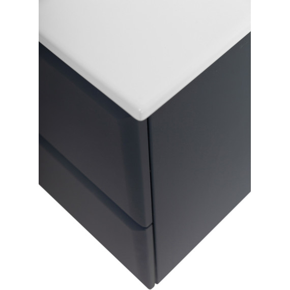 Тумба подвесная с раковиной Cezares ECO-CER-N-1200-2C-SO-GR-P 120 см (раковина CZR-8073-120-1-2) grafito - фото 6