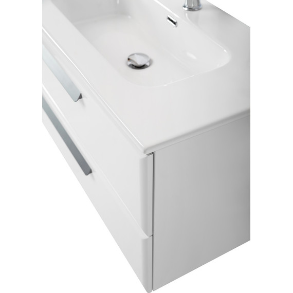 Тумба подвесная с раковиной Cezares ECO-CER-N-1200-2C-SO-BL-R 120 см (раковина CZR-8095-120-R) bianco lucido - фото 8