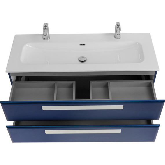 Тумба подвесная с раковиной Cezares ECO-CER-N-1200-2C-SO-SPF-P 120 см (раковина CZR-8073-120-1-2) sapfiro - фото 4