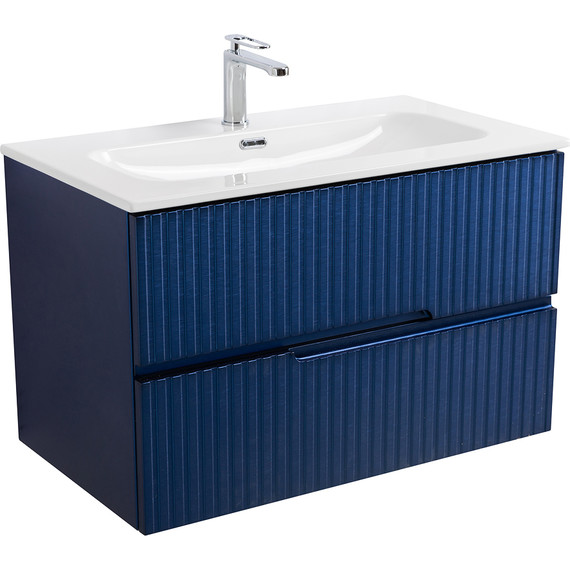 Тумба подвесная с раковиной Cezares DUET-N-800-2C-SO-SPF-P 80 см (раковина CZR-8073-80) sapfiro - фото 2