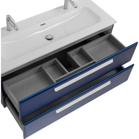 Тумба подвесная с раковиной Cezares ECO-CER-N-1200-2C-SO-SPF-P 120 см (раковина CZR-8073-120-1-2) sapfiro - фото 5