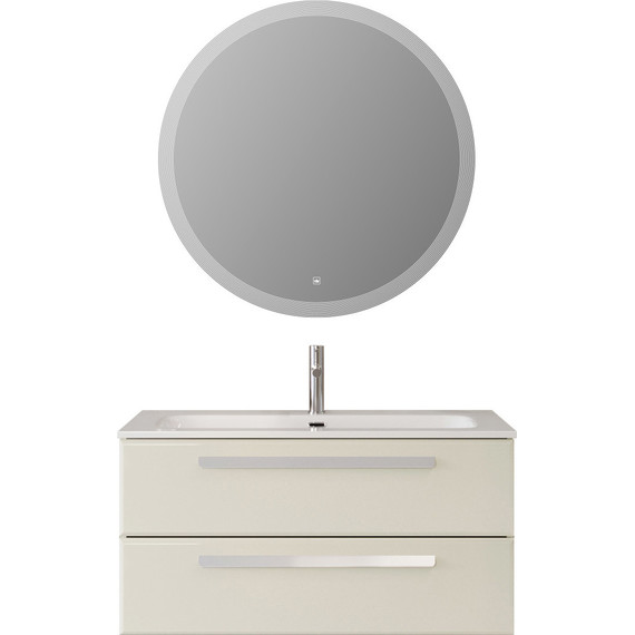 Тумба подвесная с раковиной Cezares ECO-CER-N-1000-2C-SO-AS-P 100 см (раковина CZR-8073-100) альпака брашированная - фото 10