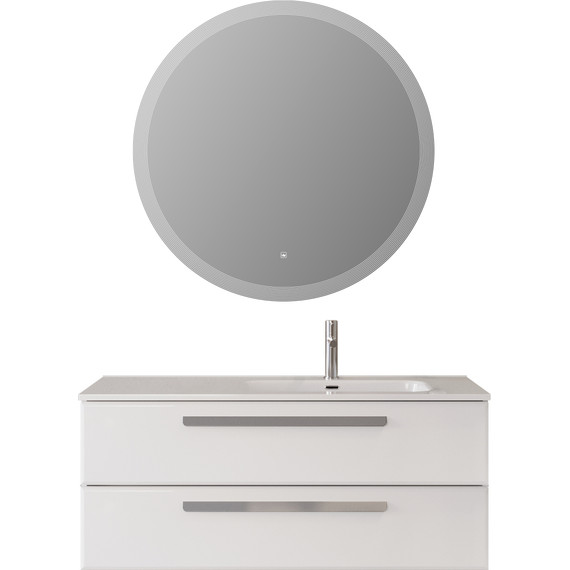 Тумба подвесная с раковиной Cezares ECO-CER-N-1200-2C-SO-BL-R 120 см (раковина CZR-8095-120-R) bianco lucido - фото 15