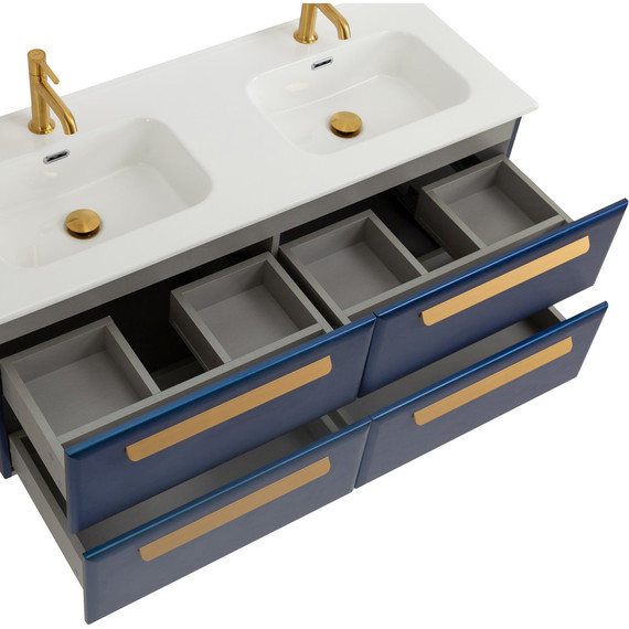 Тумба подвесная с раковиной Cezares ECO-CER-N-1200-4C-SO-2-SPF-P 120 см (раковина CZR-8095-120-2) sapfiro - фото 5