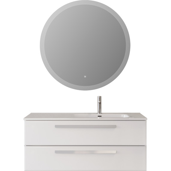 Тумба подвесная с раковиной Cezares ECO-CER-N-1200-2C-SO-BL-R 120 см (раковина CZR-8095-120-R) bianco lucido - фото 9