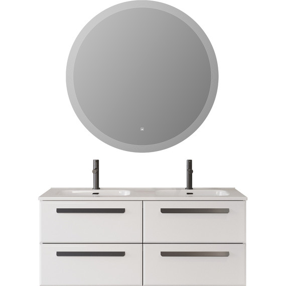 Тумба подвесная с раковиной Cezares ECO-CER-N-1200-4C-SO-2-BL 120 см (раковина CZR-8095-120-2) bianco lucido - фото 14