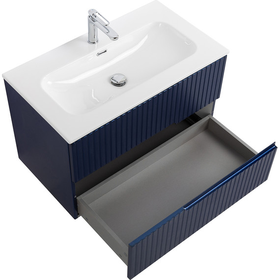 Тумба подвесная с раковиной Cezares DUET-N-800-2C-SO-SPF-P 80 см (раковина CZR-8073-80) sapfiro - фото 3