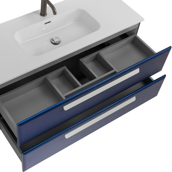 Тумба подвесная с раковиной Cezares ECO-CER-N-1200-2C-SO-SPF-P 120 см (раковина CZR-8095-120) sapfiro - фото 5