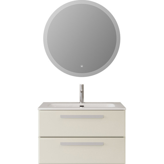 Тумба подвесная с раковиной Cezares ECO-CER-N-800-2C-SO-AS-P 80 см (раковина CZR-8073-80) альпака брашированная - фото 10