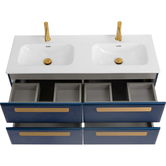 Тумба подвесная с раковиной Cezares ECO-CER-N-1200-4C-SO-2-SPF-P 120 см (раковина CZR-8073-120-2) sapfiro - фото 4