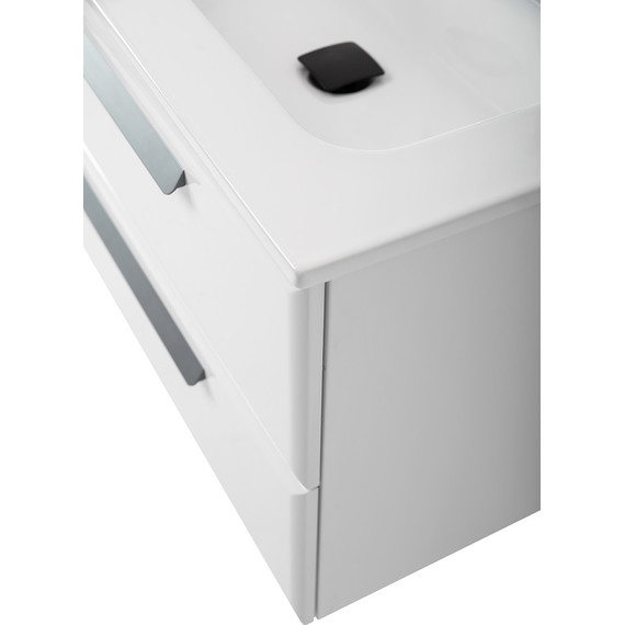 Тумба подвесная с раковиной Cezares ECO-CER-N-1000-2C-SO-BL-R 100 см (раковина CZR-8095-100-R) bianco lucido - фото 7