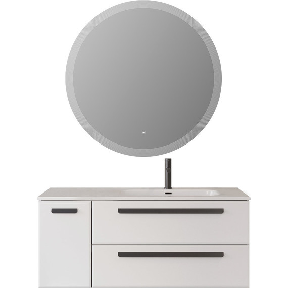 Тумба подвесная с раковиной Cezares ECO-CER-N-1200-2C-1A-SO-BL-R 120 см (раковина CZR-8095-120-R) bianco lucido - фото 14