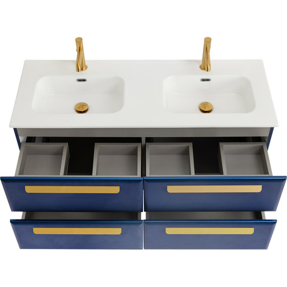 Тумба подвесная с раковиной Cezares ECO-CER-N-1200-4C-SO-2-SPF-P 120 см (раковина CZR-8095-120-2) sapfiro - фото 4