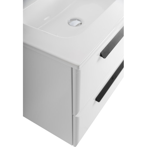 Тумба подвесная с раковиной Cezares ECO-CER-N-1000-2C-1A-SO-BL-L 100 см (раковина CZR-8095-100-L) bianco lucido - фото 10