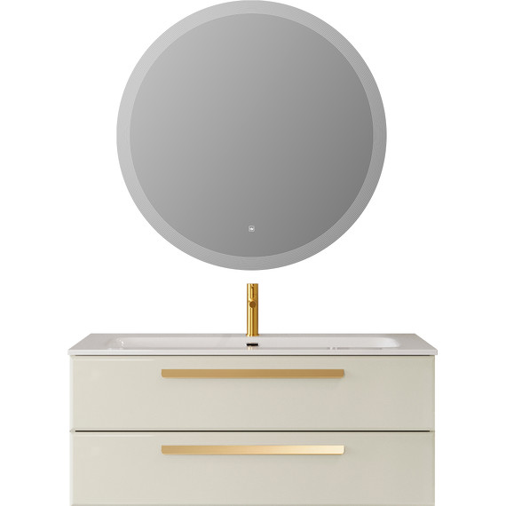 Тумба подвесная с раковиной Cezares ECO-CER-N-1200-2C-SO-AS-P 120 см (раковина CZR-8073-120) альпака брашированная - фото 8