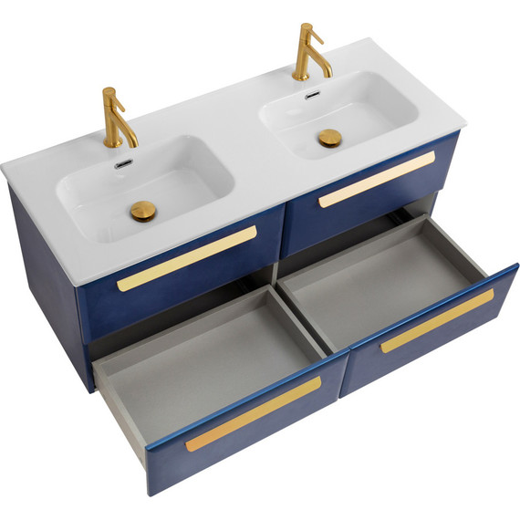 Тумба подвесная с раковиной Cezares ECO-CER-N-1200-4C-SO-2-SPF-P 120 см (раковина CZR-8095-120-2) sapfiro - фото 3