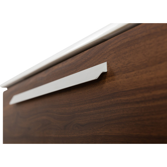 Тумба подвесная с раковиной Cezares ECO-CER-N-1000-2C-SO-NCS-P 100 см (раковина CZR-8073-100) орех шоколад софт - фото 7