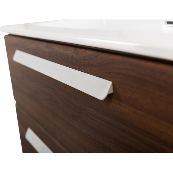 Тумба подвесная с раковиной Cezares ECO-CER-N-1000-2C-SO-NCS-P 100 см (раковина CZR-8073-100) орех шоколад софт - фото 8