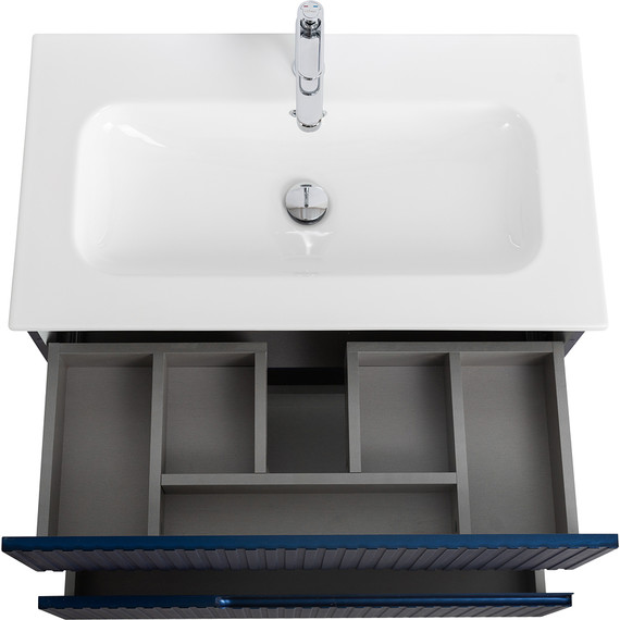 Тумба подвесная с раковиной Cezares DUET-N-800-2C-SO-SPF-P 80 см (раковина CZR-8073-80) sapfiro - фото 4