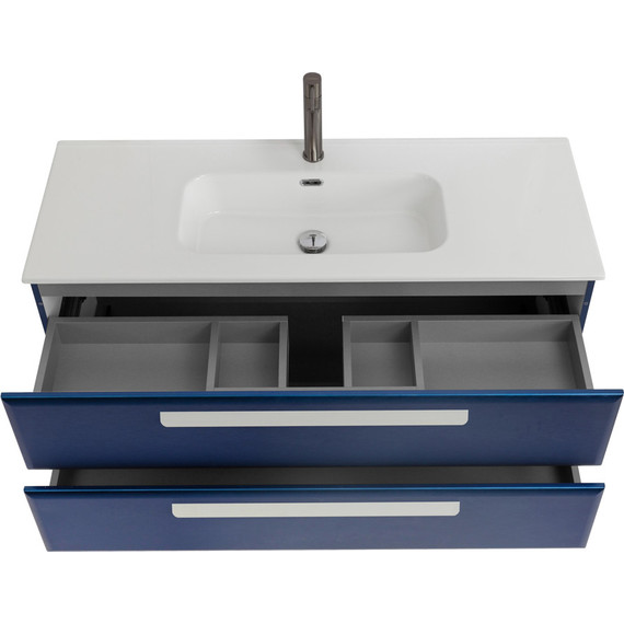 Тумба подвесная с раковиной Cezares ECO-CER-N-1200-2C-SO-SPF-P 120 см (раковина CZR-8095-120) sapfiro - фото 4