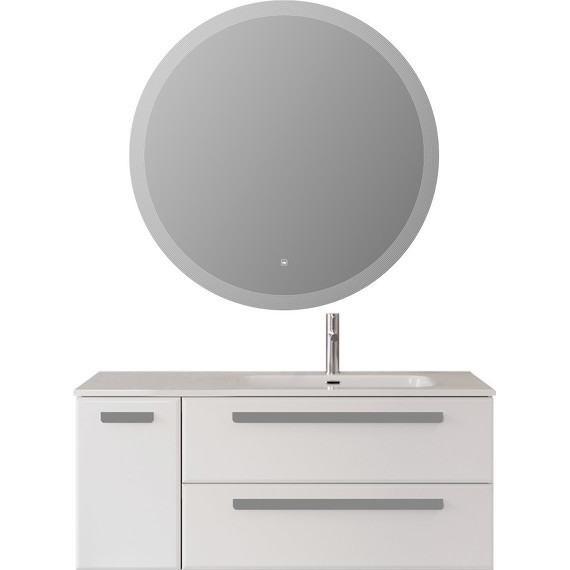 Тумба подвесная с раковиной Cezares ECO-CER-N-1200-2C-1A-SO-BL-R 120 см (раковина CZR-8095-120-R) bianco lucido - фото 8