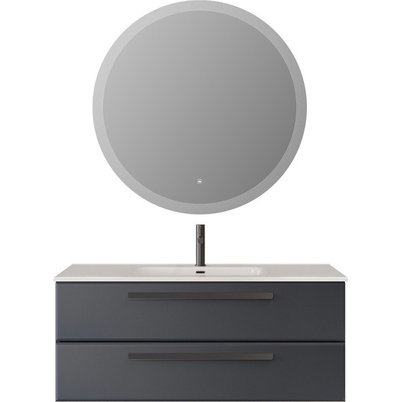 Тумба подвесная с раковиной Cezares ECO-CER-N-1200-2C-SO-GR-P 120 см (раковина CZR-8095-120) grafito - фото 13