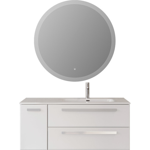 Тумба подвесная с раковиной Cezares ECO-CER-N-1200-2C-1A-SO-BL-R 120 см (раковина CZR-8095-120-R) bianco lucido - фото 9