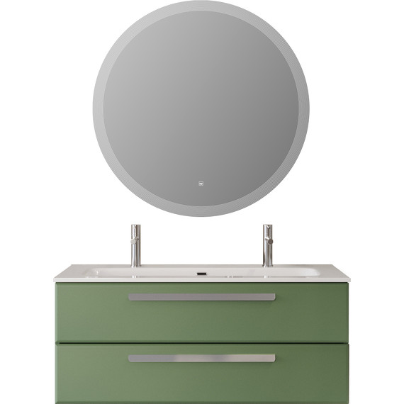 Тумба подвесная с раковиной Cezares ECO-CER-N-1200-2C-SO-PS-P 120 см (раковина CZR-8073-120-1-2) фисташковый софт - фото 7