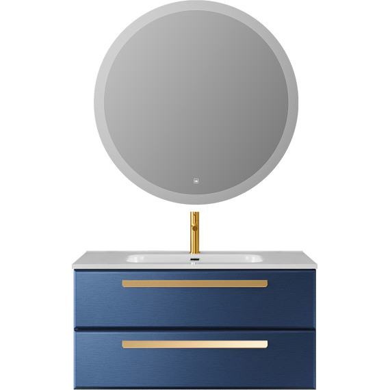 Тумба подвесная с раковиной Cezares ECO-CER-N-1000-2C-SO-SPF-P 100 см (раковина CZR-8095-100) sapfiro - фото 8