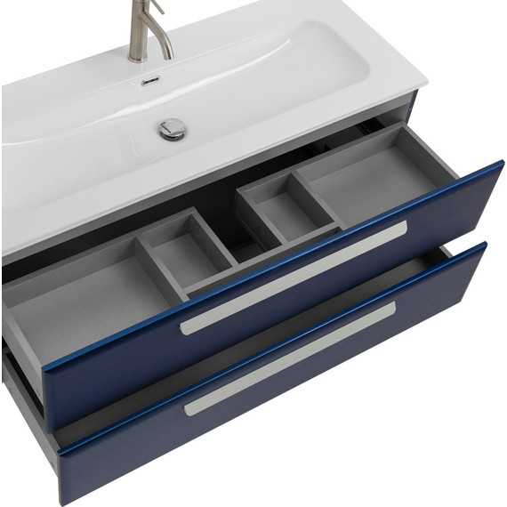 Тумба подвесная с раковиной Cezares ECO-CER-N-1200-2C-SO-SPF-P 120 см (раковина CZR-8073-120) sapfiro - фото 5