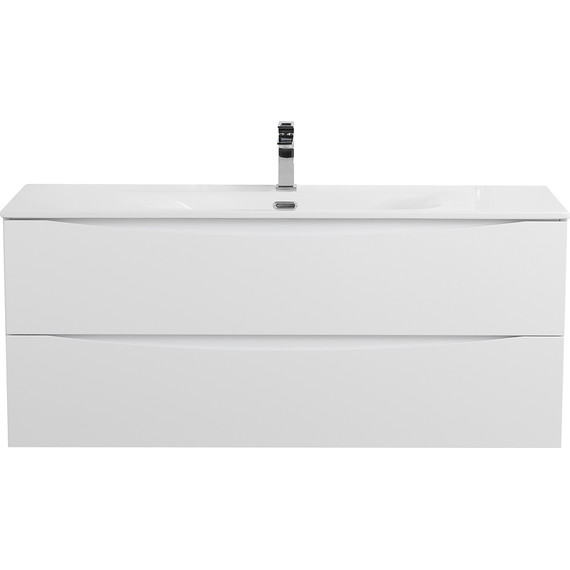 Тумба подвесная с раковиной BelBagno MARINO-CER-N-1200-2C-SO-BO-P 120 см, bianco opaco - фото 