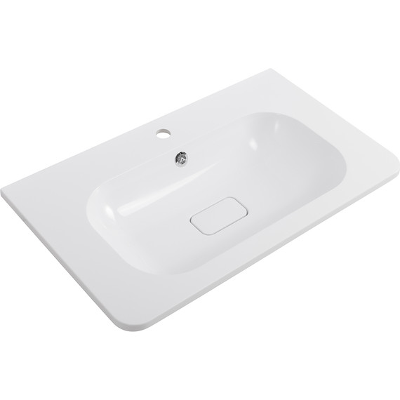 Тумба подвесная с раковиной Cezares RELAX-800-2C-SO-BL 80 см (раковина CZR-800/480-LV-MR-NV) bianco lucido - фото 2