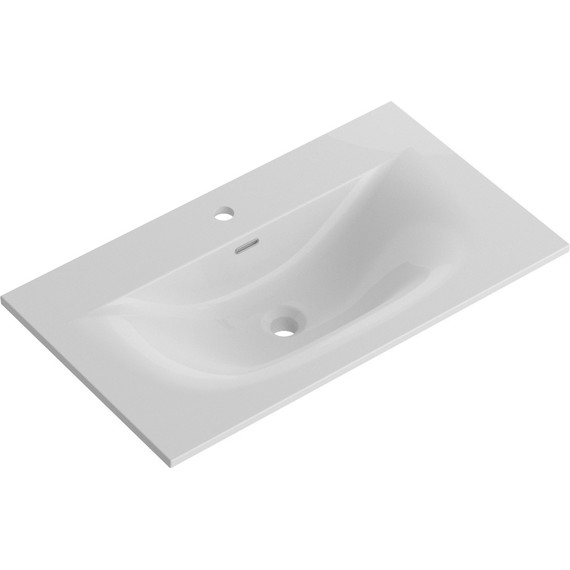 Тумба подвесная с раковиной BelBagno MARINO-CER-N-800-2C-SO-NL-P 80 см, nero lucido - фото 2