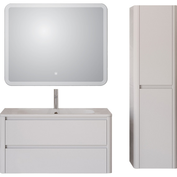 Тумба подвесная с раковиной Cezares RELAX-1000-2C-SO-BL 100 см (раковина CZR-1000/480-LV-MR-NV) bianco lucido - фото 8