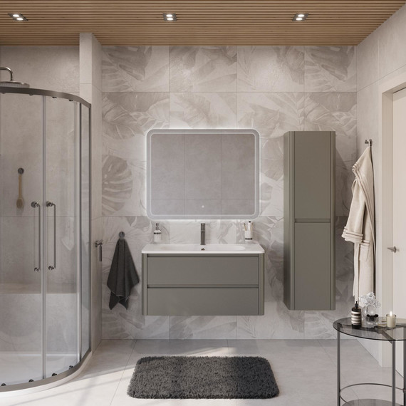 Тумба подвесная с раковиной Cezares RELAX-1000-2C-SO-SAT-P 100 см (раковина CZR-1000/480-LV-MR-NV) сатин - фото 9