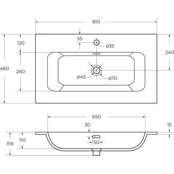 Тумба подвесная с раковиной Cezares ECO-CER-N-800-2C-SO-SPF-P 80 см (раковина CZR-8073-80) sapfiro - фото 18