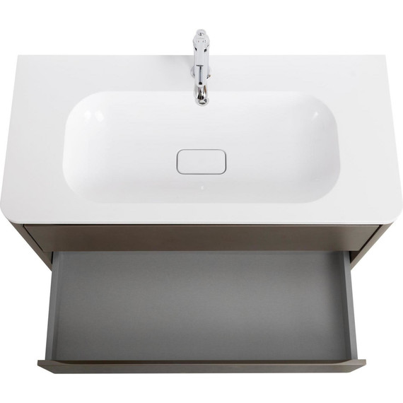 Тумба подвесная с раковиной Cezares RELAX-1000-2C-SO-SAT-P 100 см (раковина CZR-1000/480-LV-MR-NV) сатин - фото 6