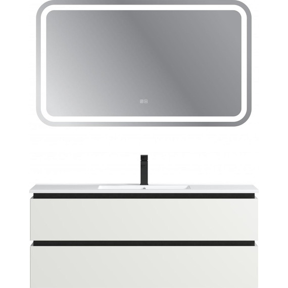 Тумба подвесная с раковиной Cezares PLANE-1200-2C-SO-BL 120 см (раковина CZR-8002-120) bianco lucido - фото 9