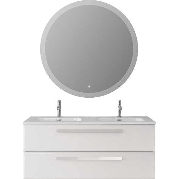 Тумба подвесная с раковиной Cezares ECO-CER-N-1200-2C-SO-BL 120 см (раковина CZR-8095-120-2) bianco lucido - фото 2