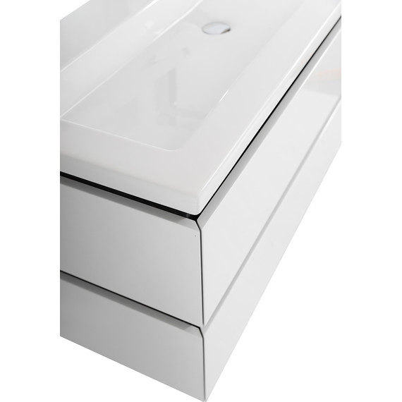 Тумба подвесная с раковиной Cezares PLANE-1200-2C-SO-BL 120 см (раковина CZR-8070-120) bianco lucido - фото 8