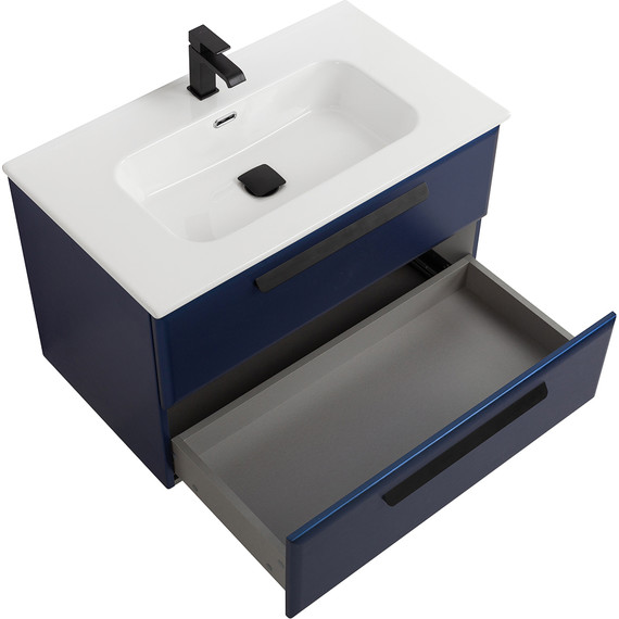 Тумба подвесная с раковиной Cezares ECO-CER-N-800-2C-SO-SPF-P 80 см (раковина CZR-8095-80) sapfiro - фото 4