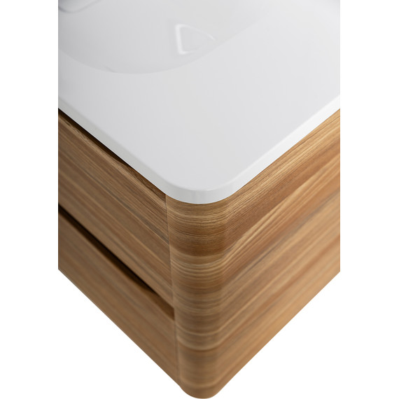 Тумба подвесная с раковиной Cezares RELAX-1000-2C-SO-RC-P 100 см (раковина CZR-1000/480-LV-MR-NV) дуб карамельный - фото 8