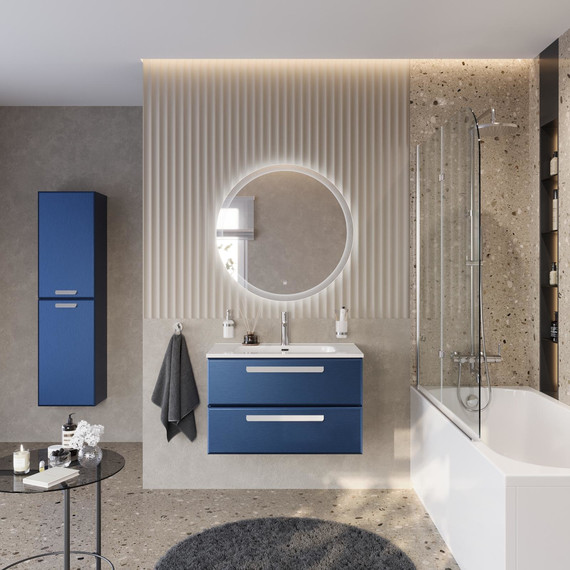 Тумба подвесная с раковиной Cezares ECO-CER-N-800-2C-SO-SPF-P 80 см (раковина CZR-8095-80) sapfiro - фото 13