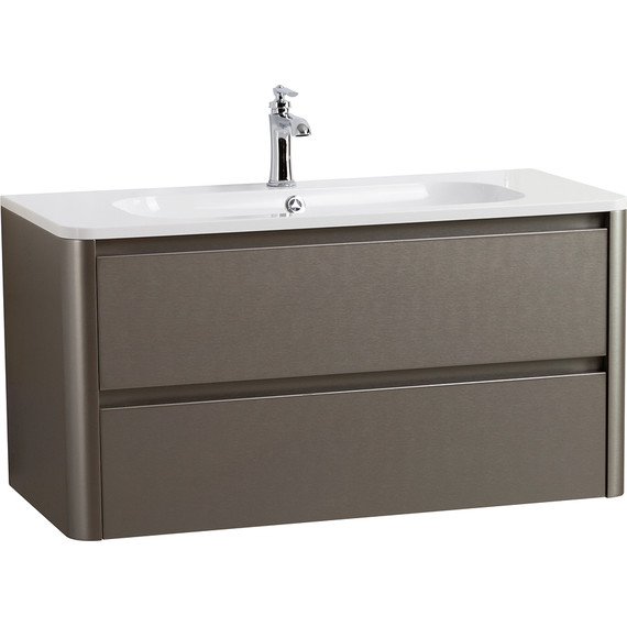 Тумба подвесная с раковиной Cezares RELAX-1000-2C-SO-SAT-P 100 см (раковина CZR-1000/480-LV-MR-NV) сатин - фото 2