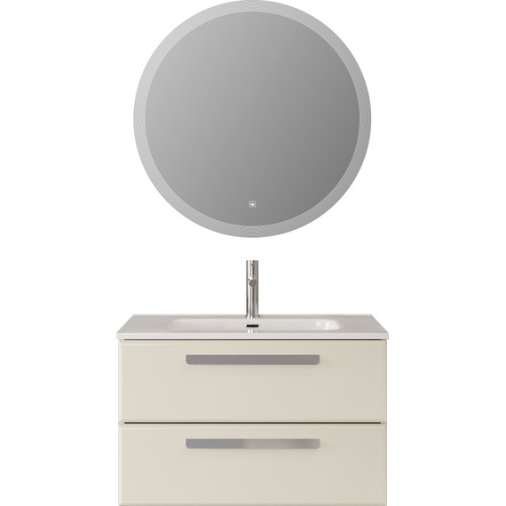 Тумба подвесная с раковиной Cezares ECO-CER-N-800-2C-SO-AS-P 80 см (раковина CZR-8095-80) альпака брашированная - фото 10