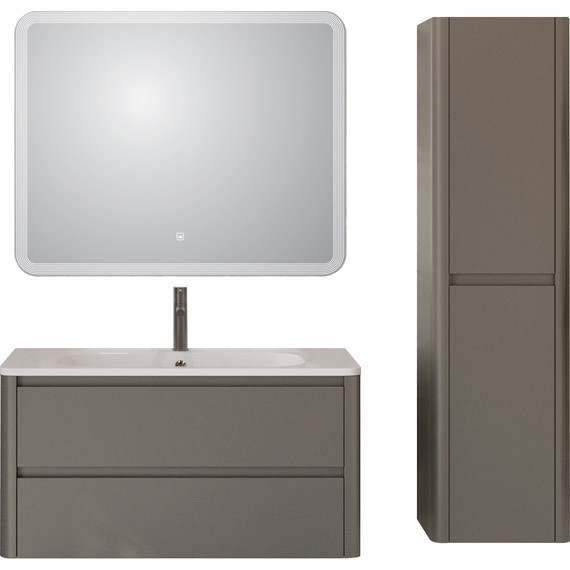 Тумба подвесная с раковиной Cezares RELAX-1000-2C-SO-SAT-P 100 см (раковина CZR-1000/480-LV-MR-NV) сатин - фото 10