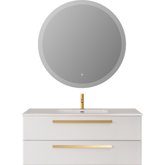 Тумба подвесная с раковиной Cezares ECO-CER-N-1200-2C-SO-BL 120 см (раковина CZR-8095-120) bianco lucido - фото 13