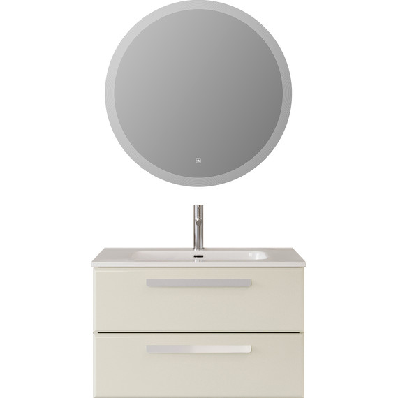 Тумба подвесная с раковиной Cezares ECO-CER-N-800-2C-SO-AS-P 80 см (раковина CZR-8095-80) альпака брашированная - фото 16